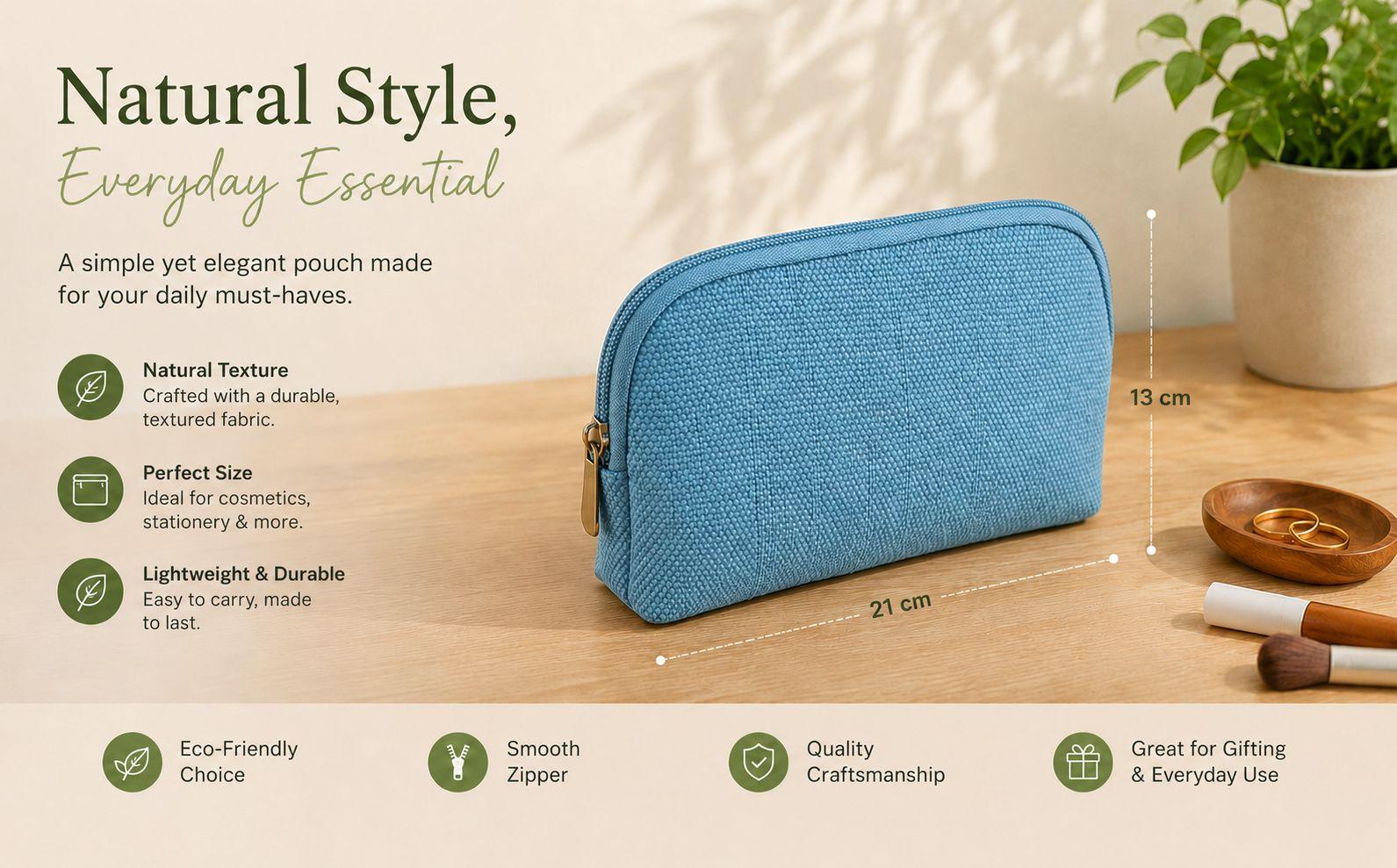 Canvas Utility Pouch Eco-friendly jute product